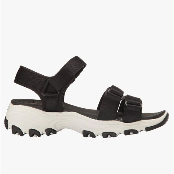 Skechers Fresh Catch Athletic Platform Sport Hiking Sandals black & white sz 10 - Picture 4 of 11